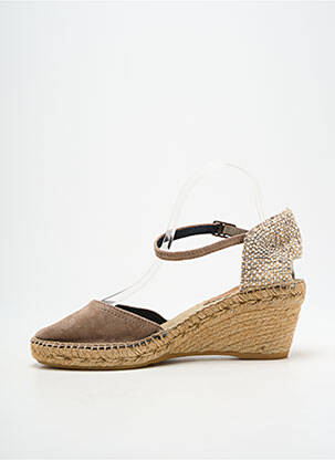 Espadrilės apvalus mygtukas kulnas nuo 7 iki 9 cm bežinis MONTANE moteris