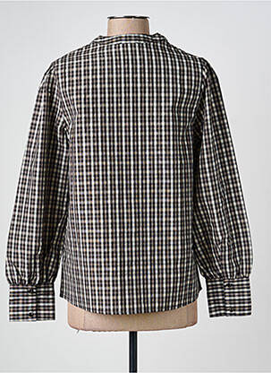 Moteriškas marškinys krepos audinys ilgos rankovės juodas C'EST BEAU LA VIE moteris