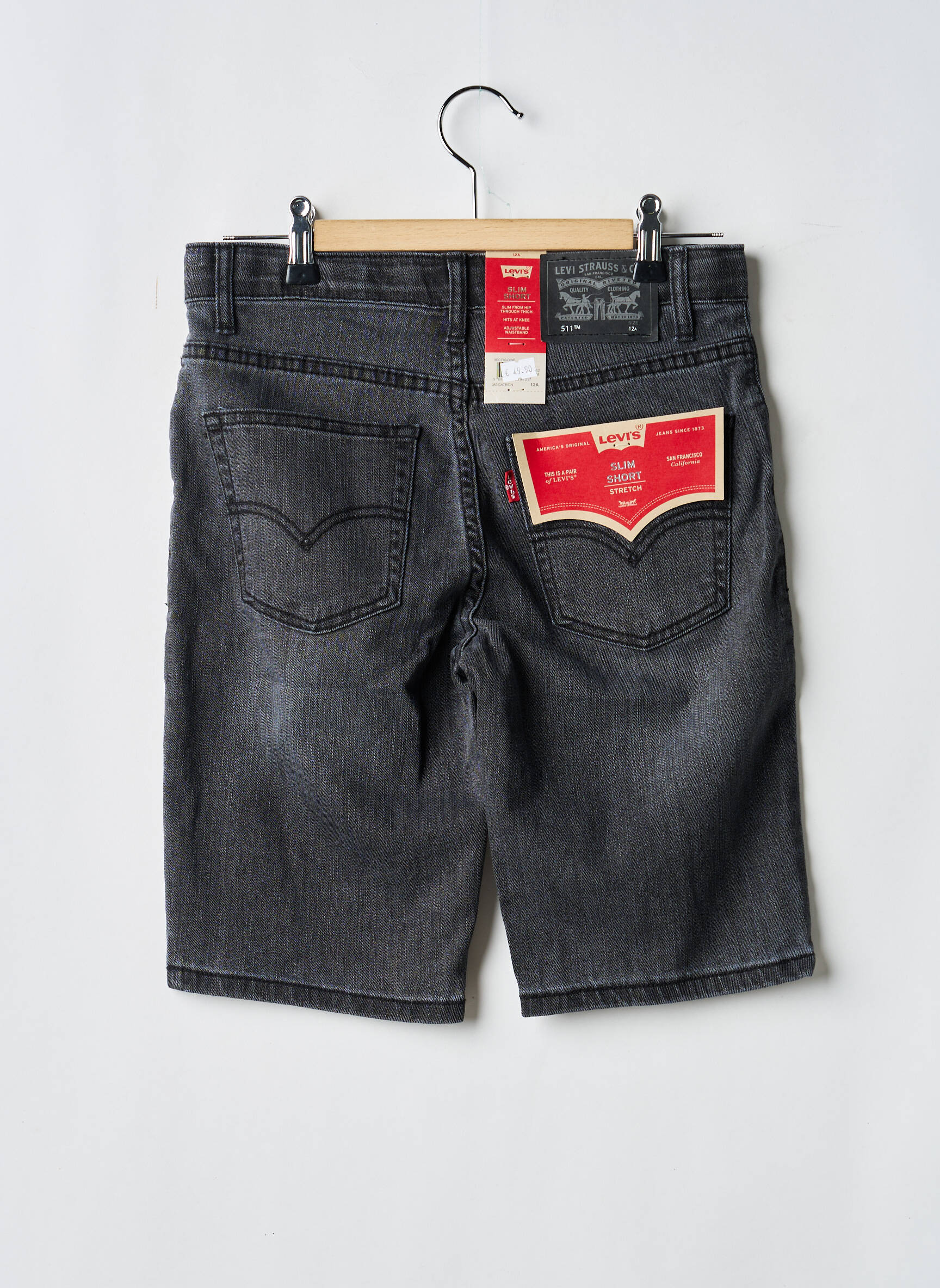 Bermudas denimo audinys juodas LEVI'S berniukas
