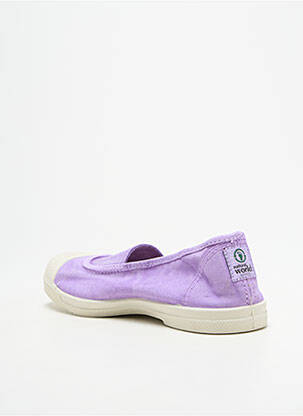 Balerinos apvalus mygtukas plokščias kulnas iki 3 cm violetinis NATURAL WORLD moteris