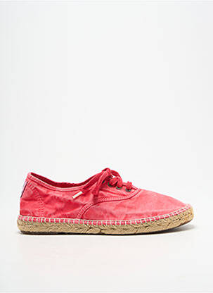 Espadrilės šnervių uždarymas plokščias kulnas iki 3 cm rožinė NATURAL WORLD moteris