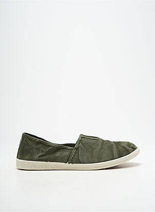 Slip-on batai apvalus mygtukas plokščias kulnas iki 3 cm žalias NATURAL WORLD moteris