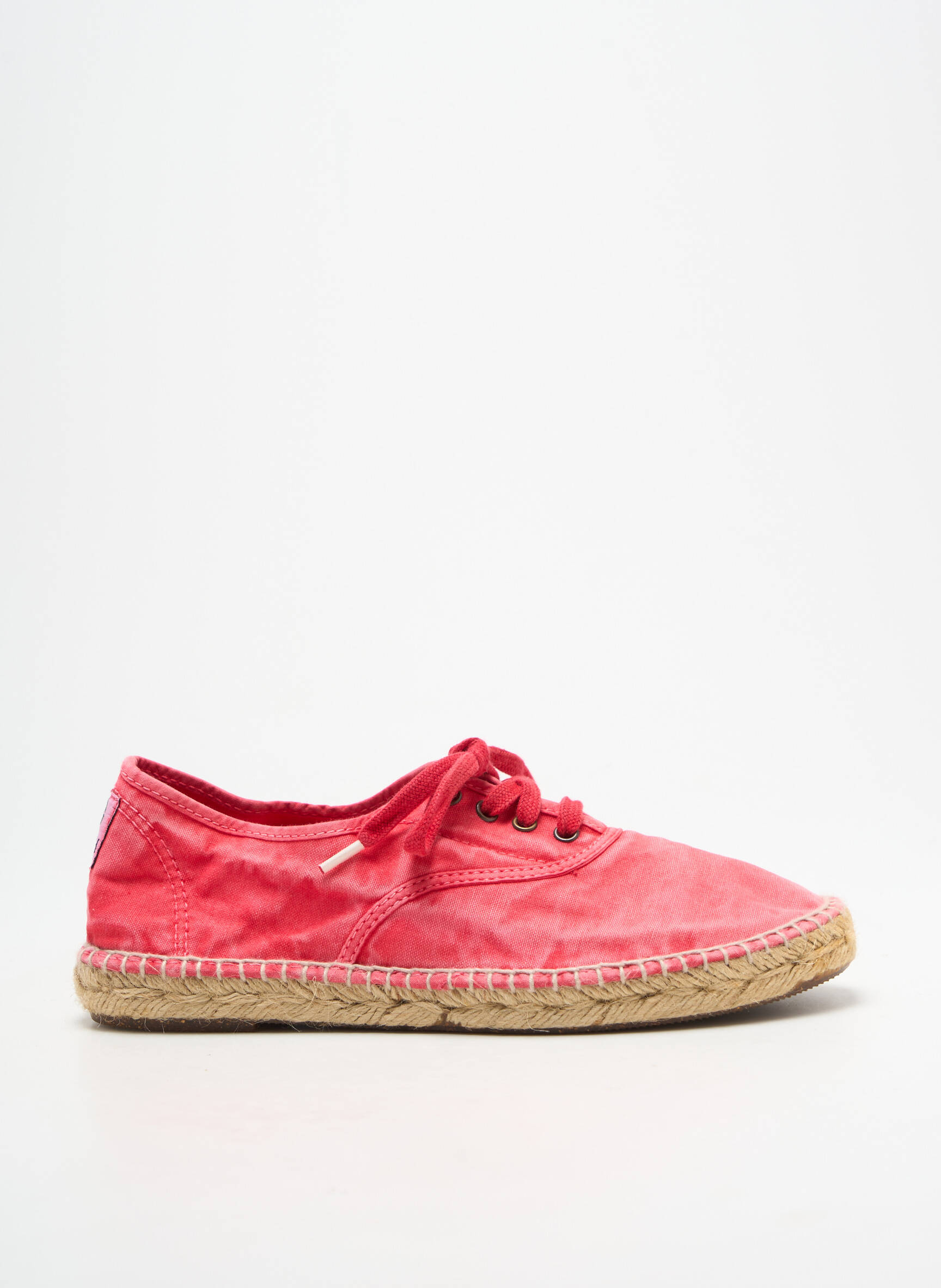 Espadrilės šnervių uždarymas plokščias kulnas iki 3 cm rožinė NATURAL WORLD moteris