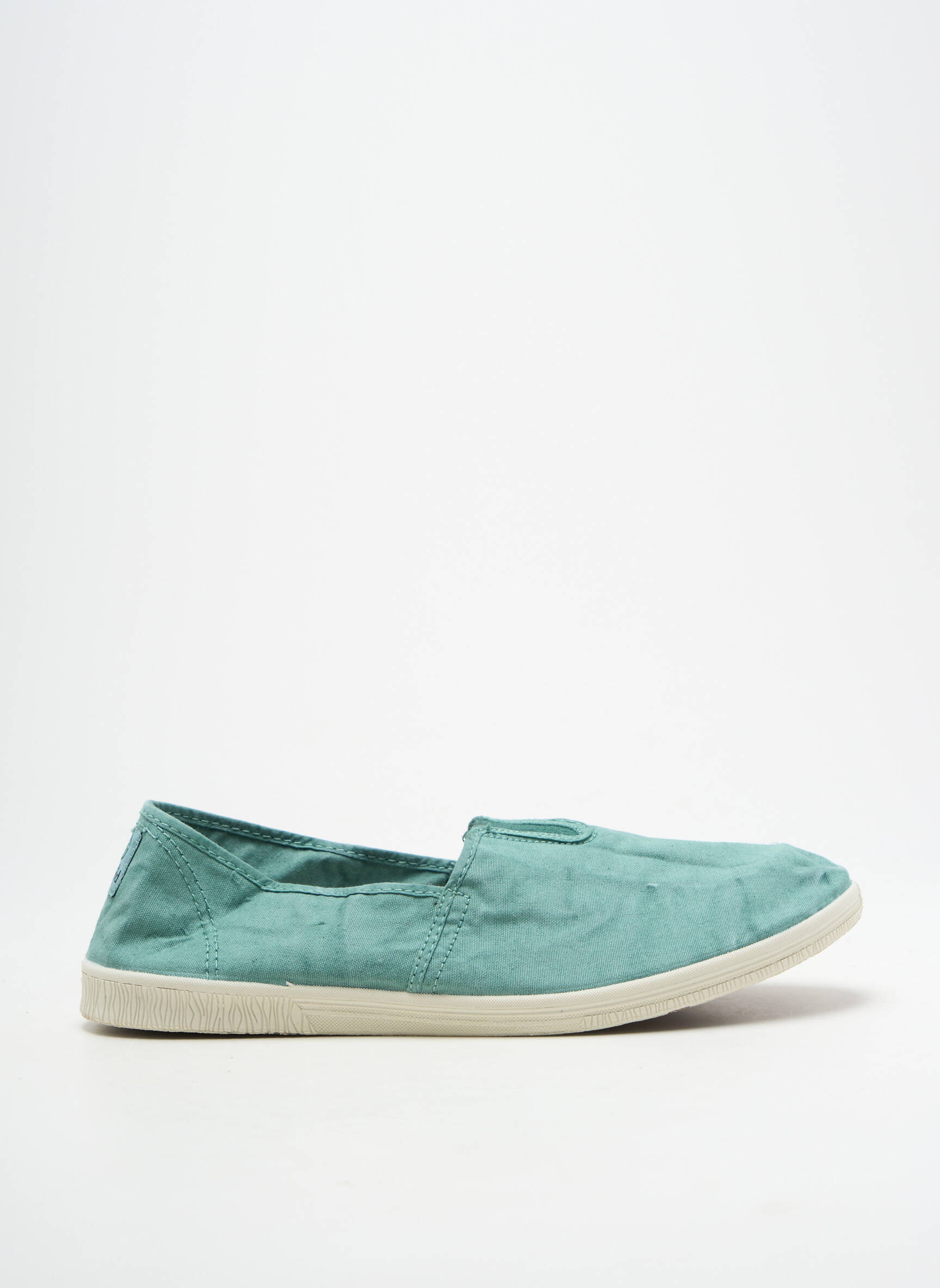 Slip-on batai apvalus mygtukas plokščias kulnas iki 3 cm žalias NATURAL WORLD moteris