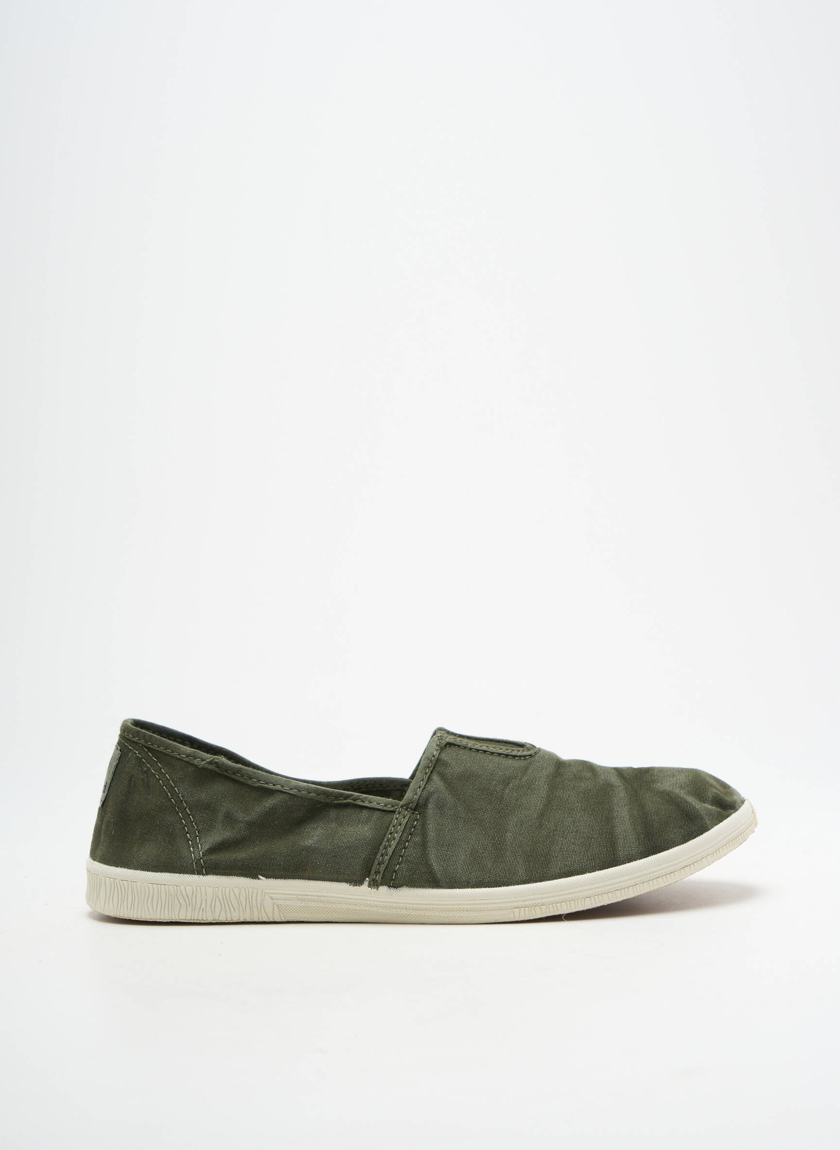 Slip-on batai apvalus mygtukas plokščias kulnas iki 3 cm žalias NATURAL WORLD moteris