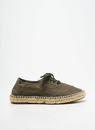 Espadrilės šnervių uždarymas plokščias kulnas iki 3 cm žalias NATURAL WORLD moteris