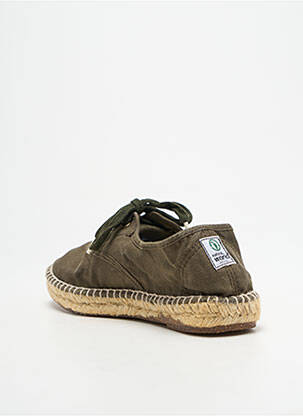 Espadrilės šnervių uždarymas plokščias kulnas iki 3 cm žalias NATURAL WORLD moteris