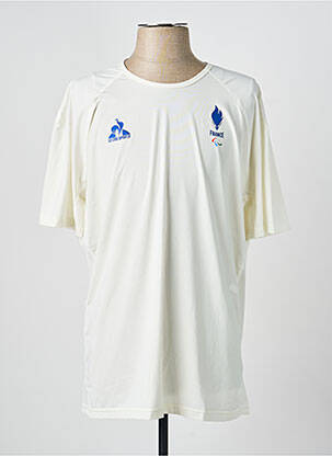 T-marškinys tiesi kirpimas trumpas rankovės baltas LE COQ SPORTIF vyras