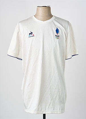 T-marškinys siuvinėjimas trumpas rankovės baltas LE COQ SPORTIF vyras
