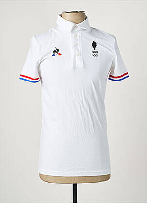 Polo sietspausdinimas trumpas rankovės baltas LE COQ SPORTIF vyras