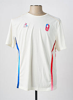 T-marškinys siuvinėjimas trumpas rankovės baltas LE COQ SPORTIF vyras