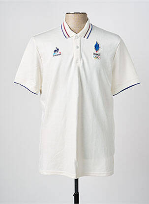 Polo tiesi kirpimas trumpas rankovės baltas LE COQ SPORTIF vyras