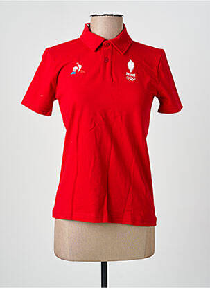 Polo priekinė mygtukų uždarymo sistema trumpas rankovės raudona LE COQ SPORTIF moteris
