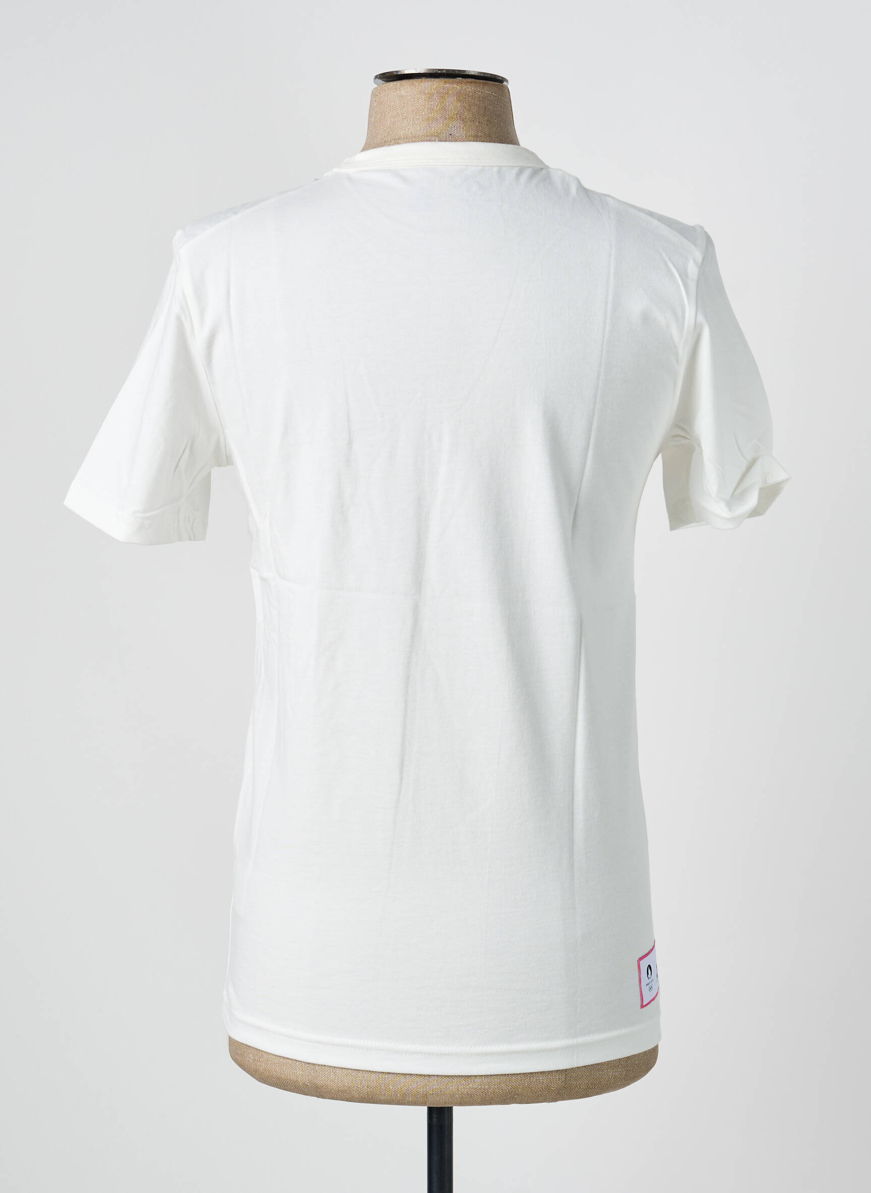 T-marškinys centrinė iškirptė trumpas rankovės baltas LE COQ SPORTIF vyras