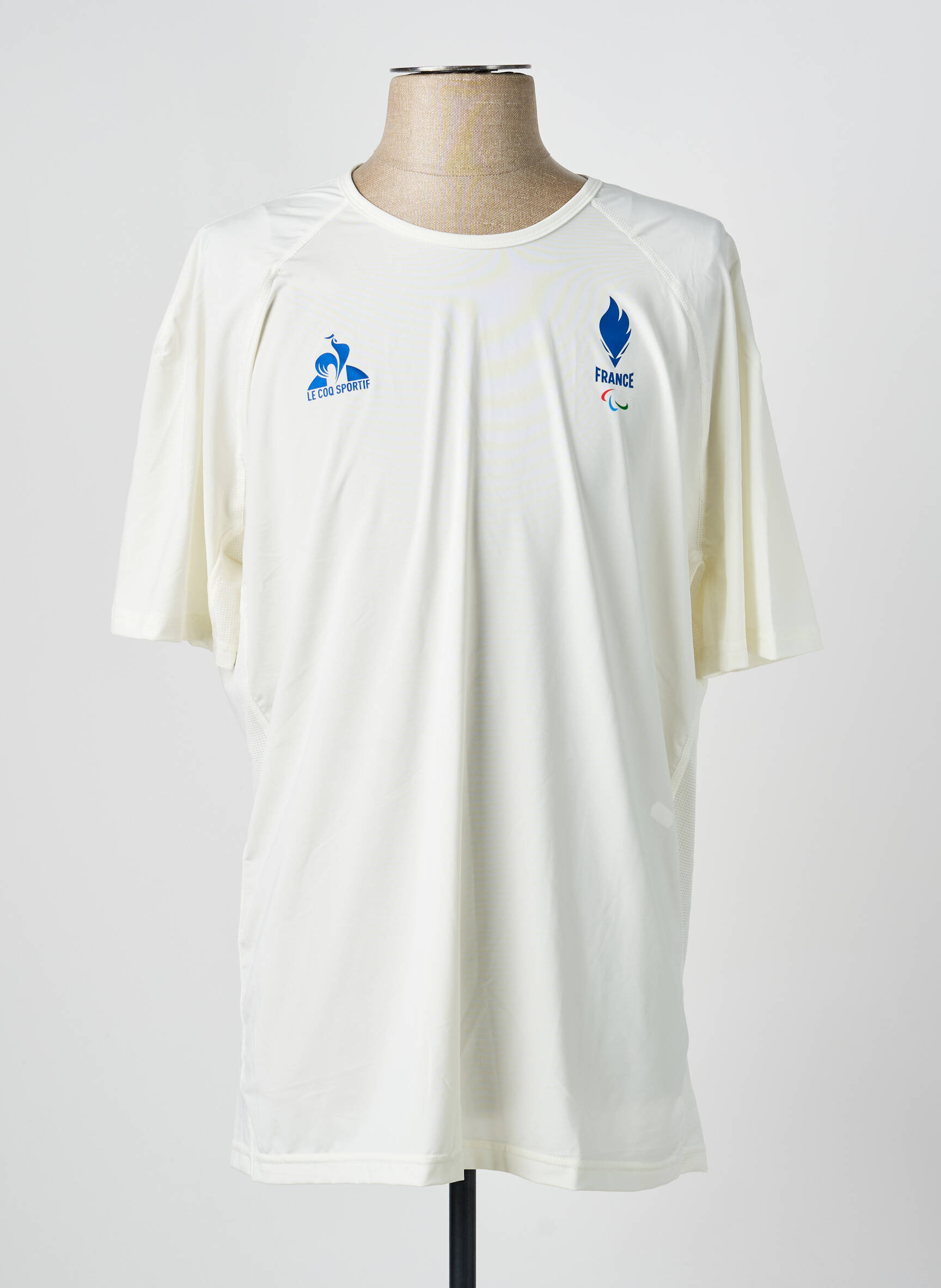 T-marškinys tiesi kirpimas trumpas rankovės baltas LE COQ SPORTIF vyras