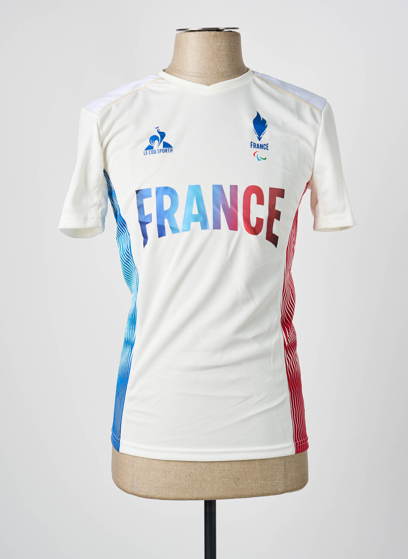 T-marškinys centrinė iškirptė trumpas rankovės baltas LE COQ SPORTIF vyras