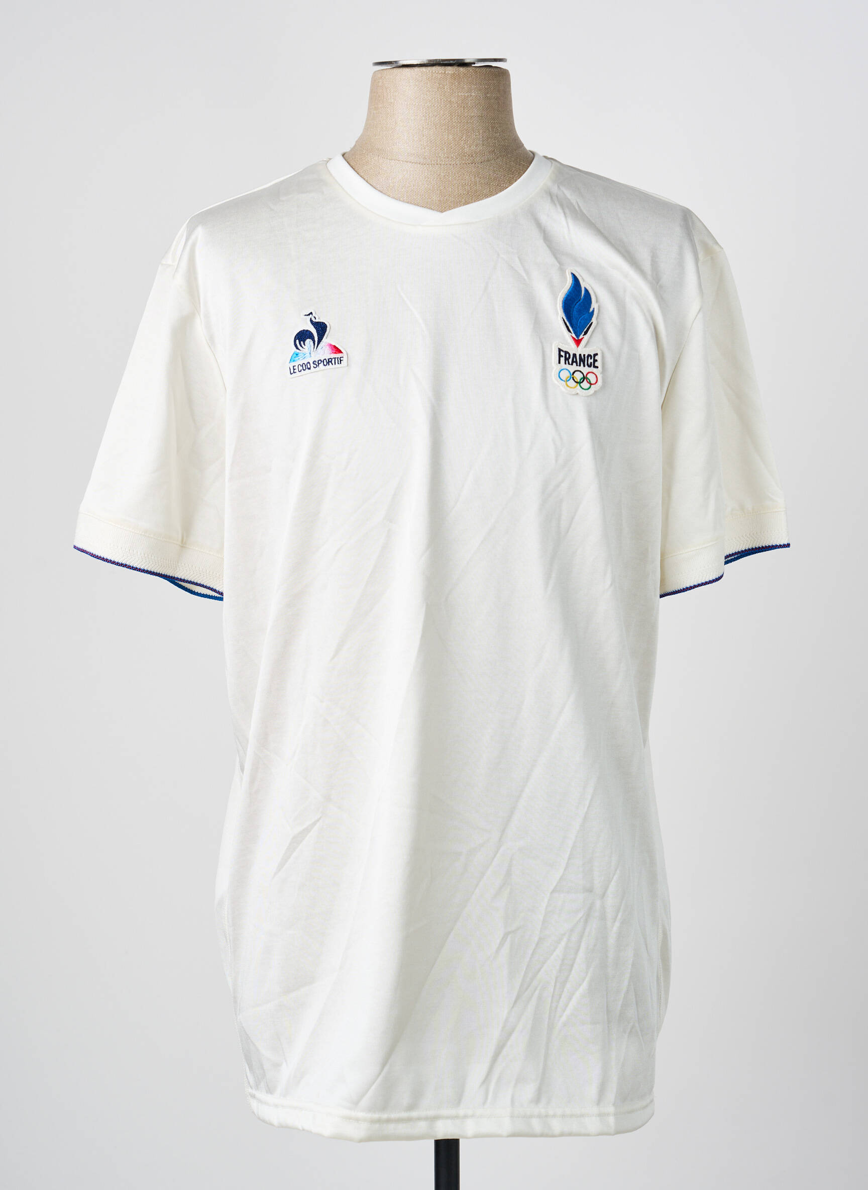 T-marškinys siuvinėjimas trumpas rankovės baltas LE COQ SPORTIF vyras