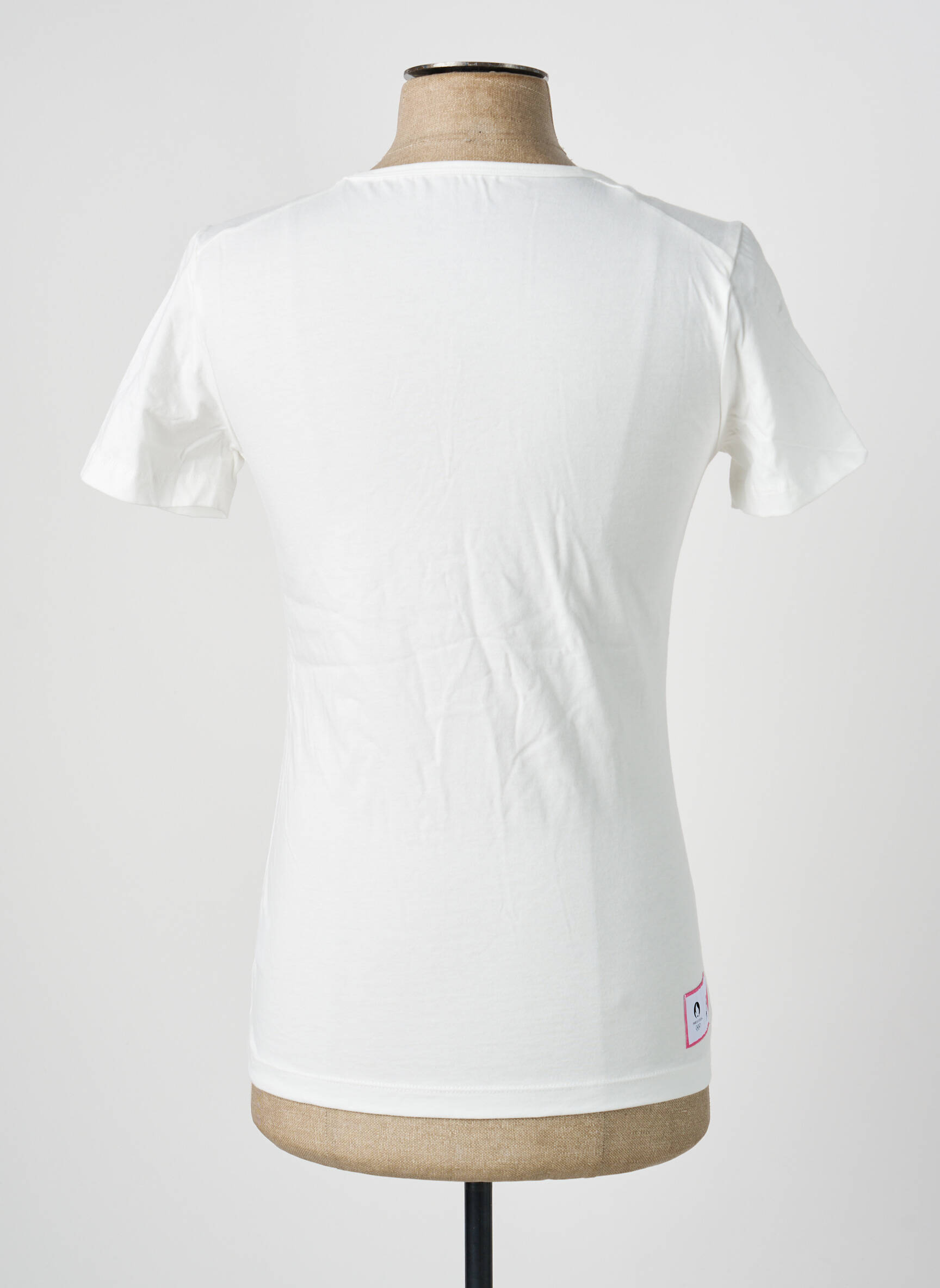 T-marškinys centrinė iškirptė trumpas rankovės baltas LE COQ SPORTIF vyras
