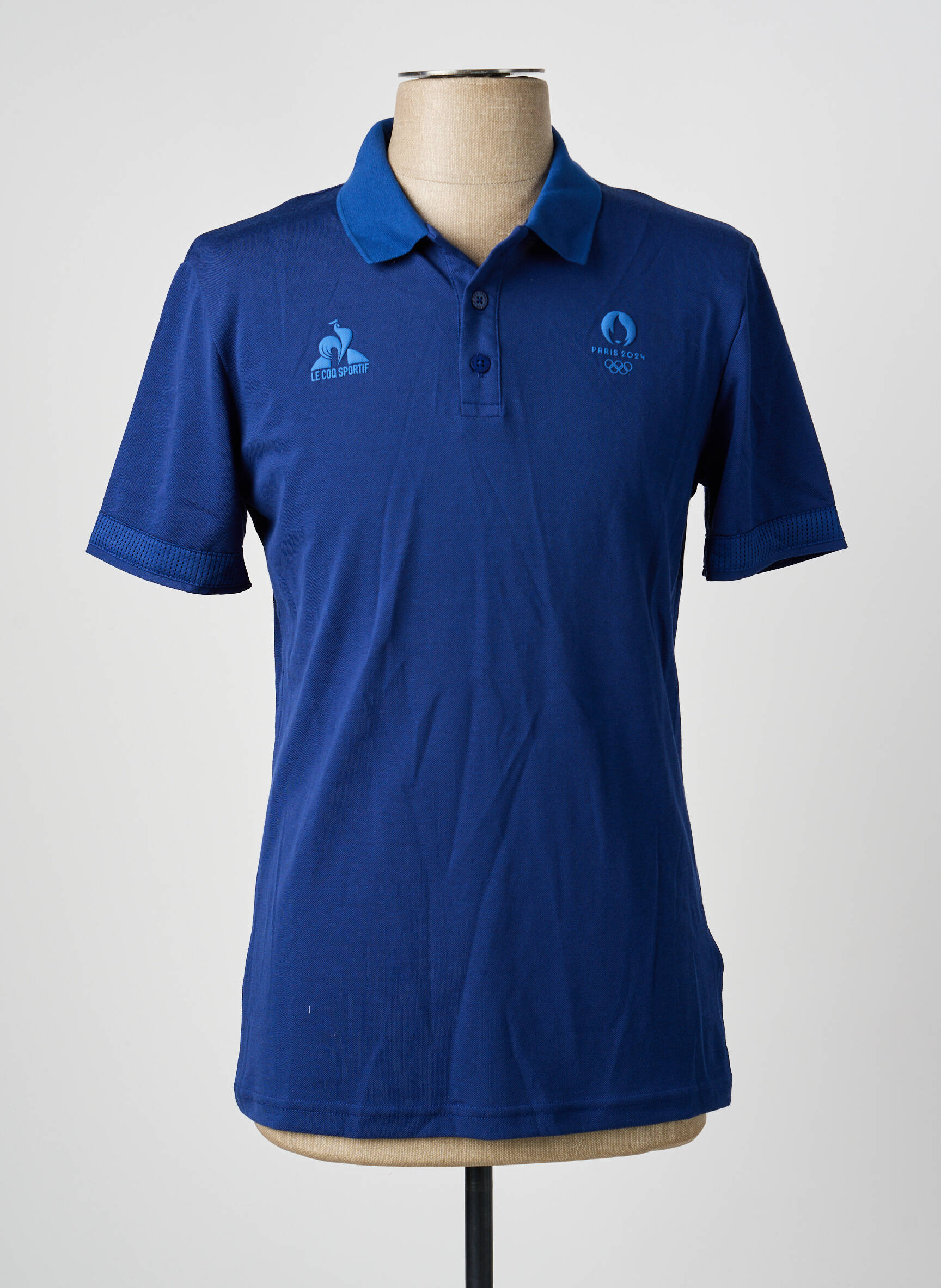 Polo centrinė iškirptė trumpas rankovės mėlyna LE COQ SPORTIF vyras