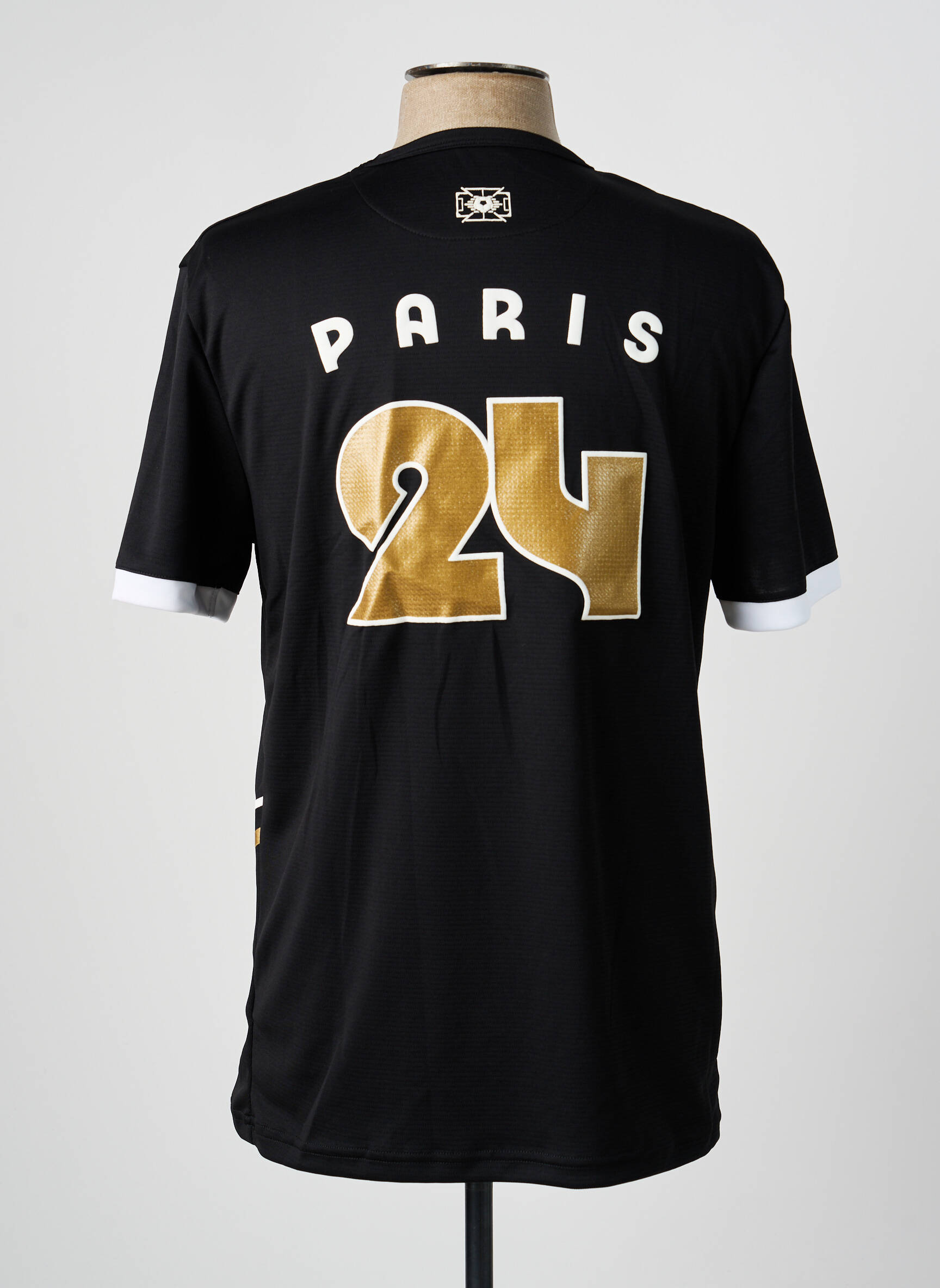 T-marškinys centrinė iškirptė trumpas rankovės juodas LE COQ SPORTIF vyras