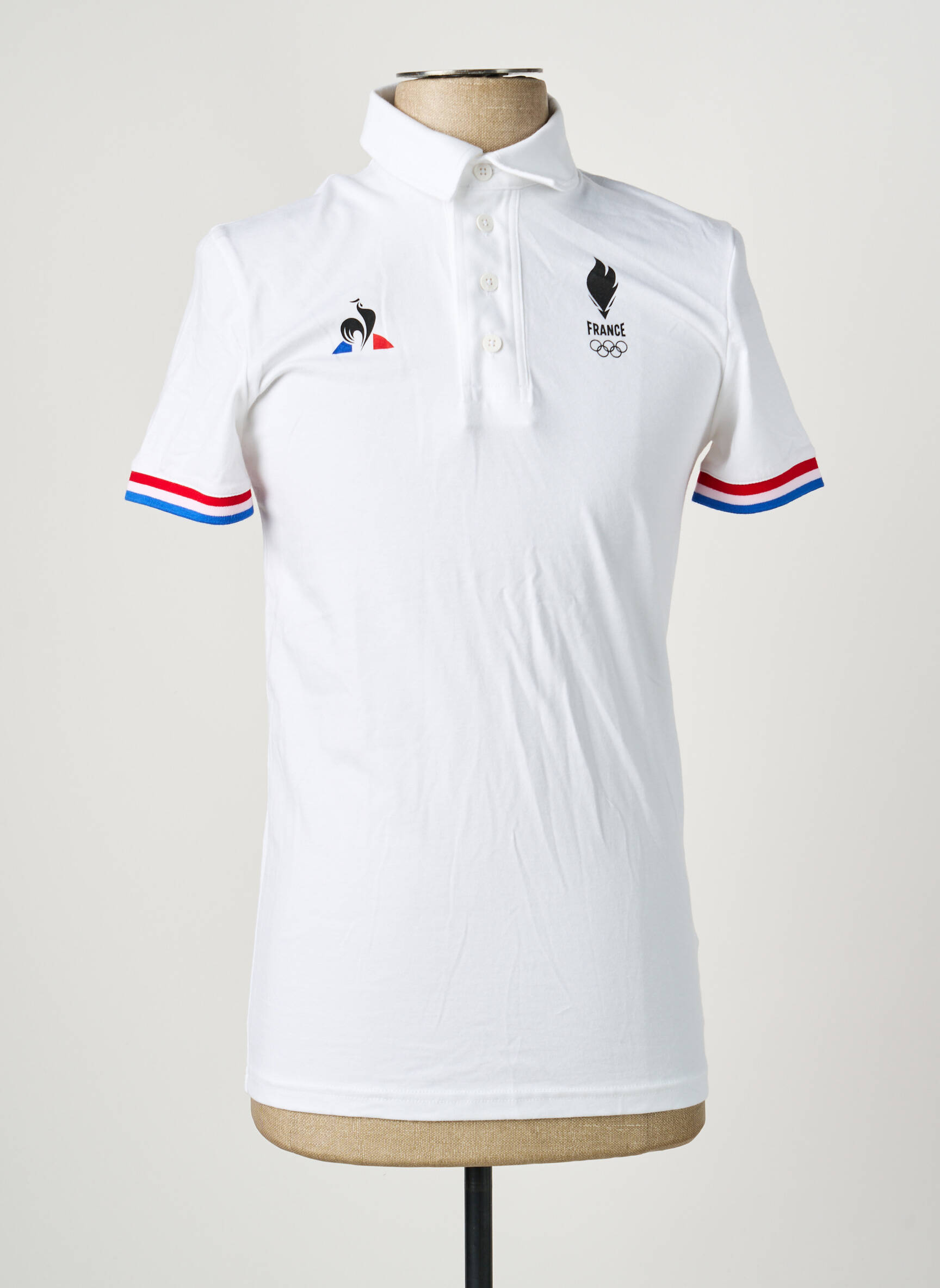 Polo sietspausdinimas trumpas rankovės baltas LE COQ SPORTIF vyras