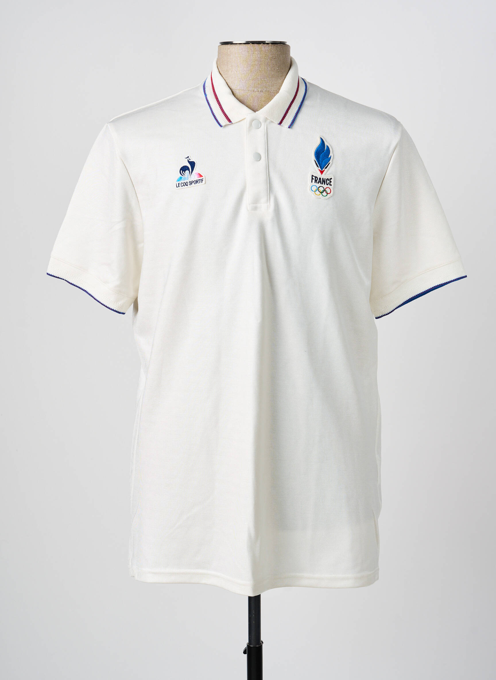 Polo tiesi kirpimas trumpas rankovės baltas LE COQ SPORTIF vyras
