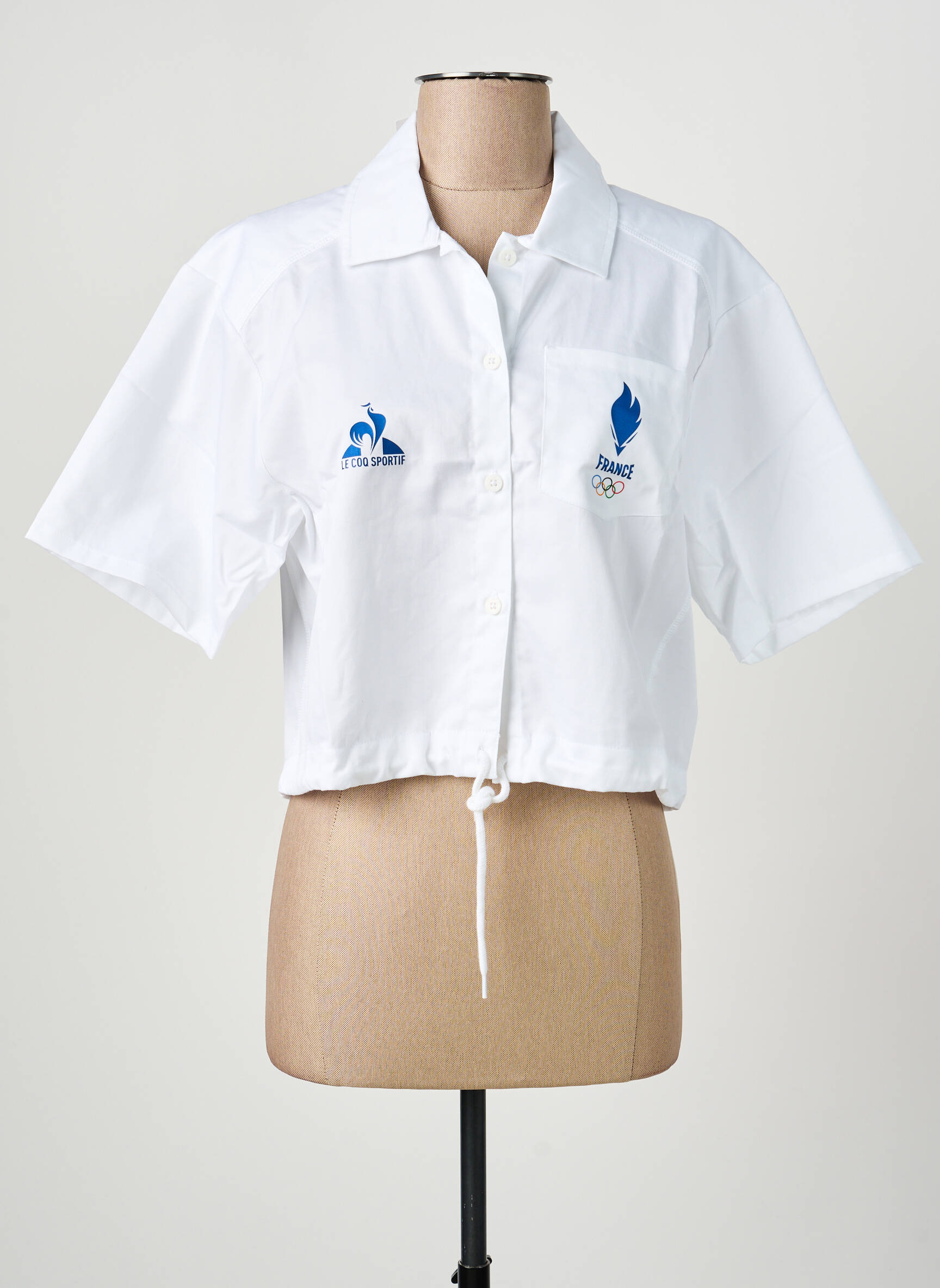 Moteriškas marškinys tiesi kirpimas trumpas rankovės baltas LE COQ SPORTIF moteris