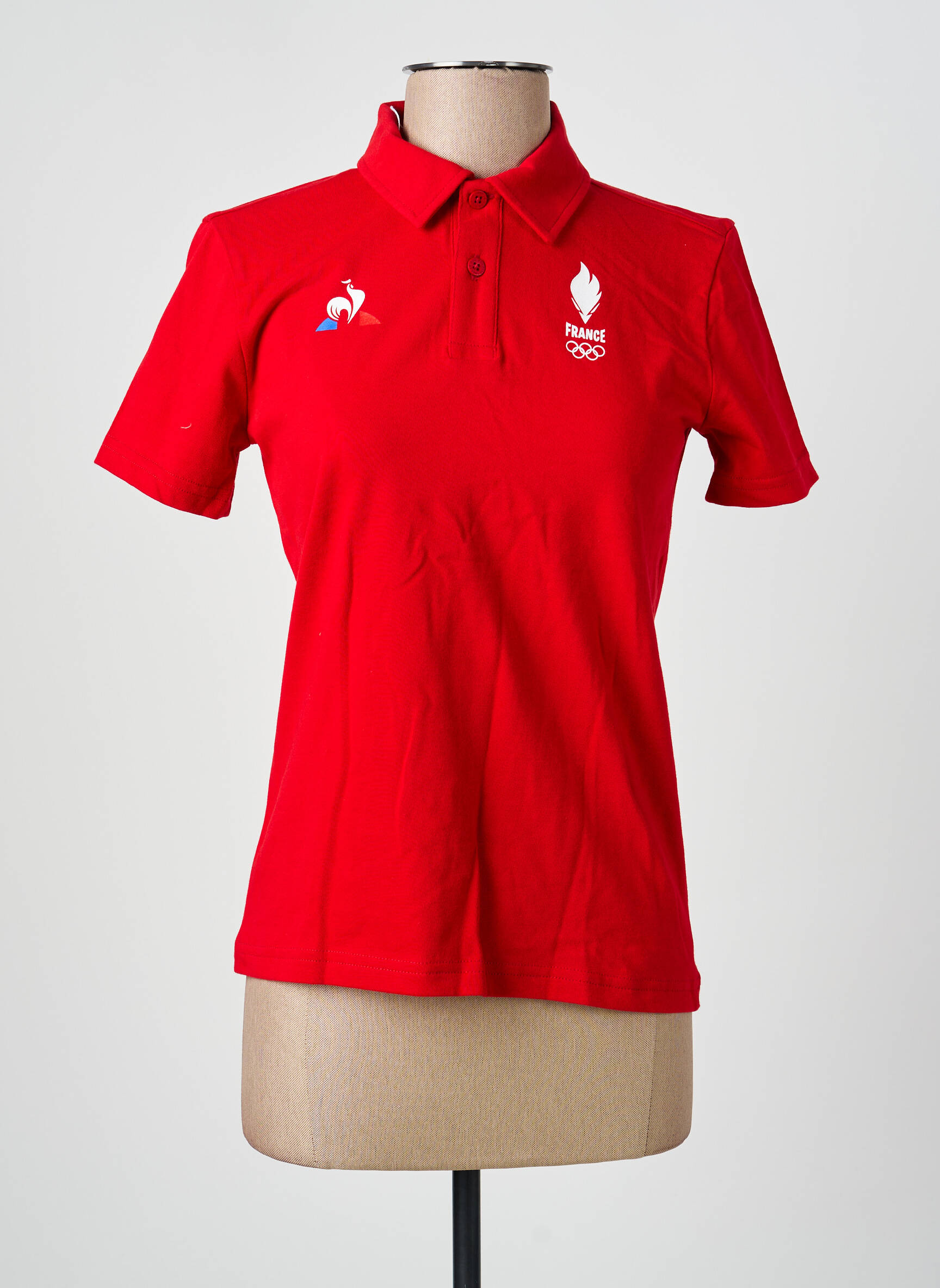 Polo priekinė mygtukų uždarymo sistema trumpas rankovės raudona LE COQ SPORTIF moteris