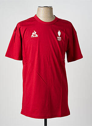 T-marškinys tamprumas trumpas rankovės raudona LE COQ SPORTIF vyras
