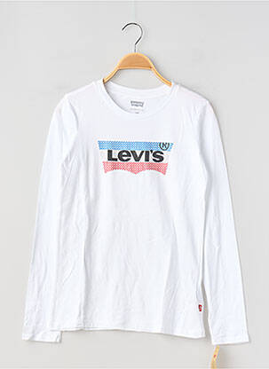 T-marškinys ilgos rankovės ilgos rankovės baltas LEVI'S berniukas