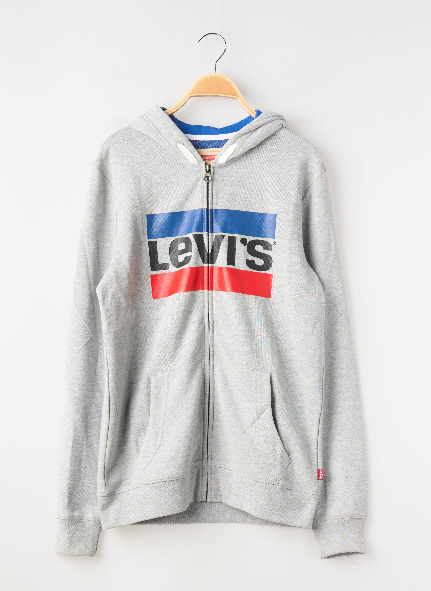 Kasdienis švarkas bordo kraštų apdaila pilka LEVI'S berniukas