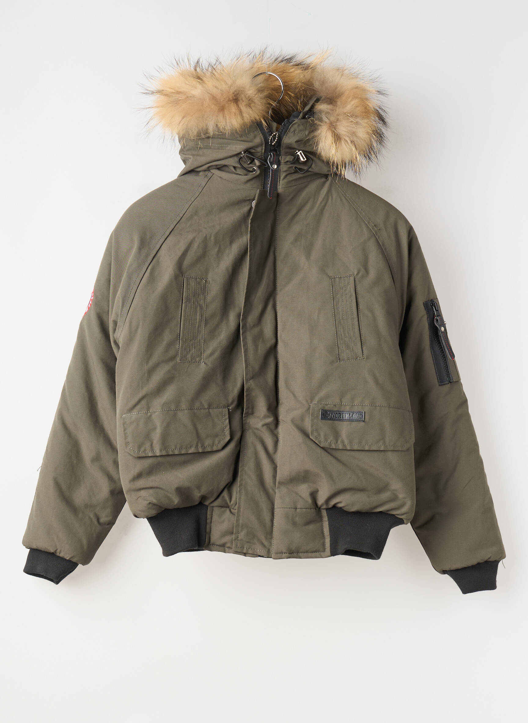 Parka kišenės su gobtuvu žalias NORTHLAND berniukas