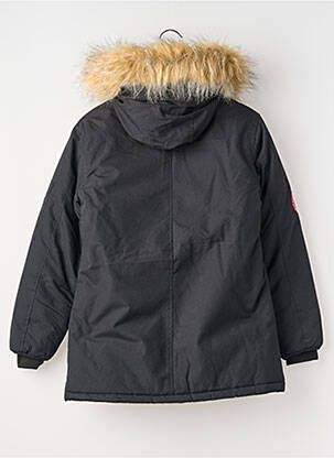 Parka kišenės su gobtuvu juodas NORTH VALLEY berniukas