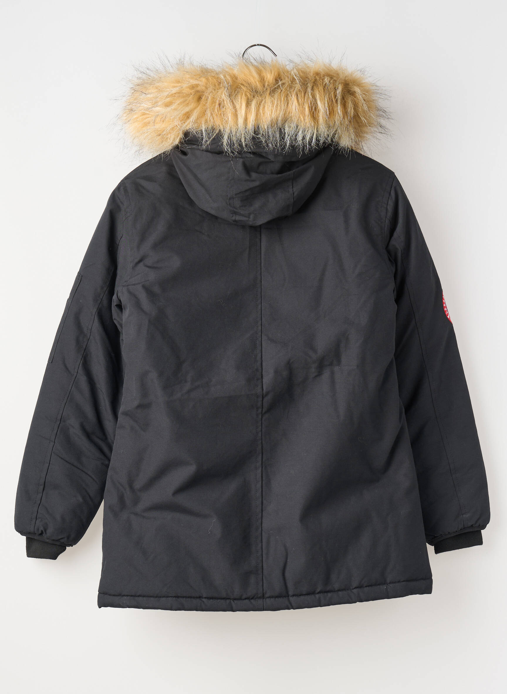 Parka kišenės su gobtuvu juodas NORTH VALLEY berniukas