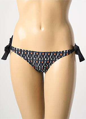 Maudymosi kelnaitės satino audinys bikini juodas PIECES moteris