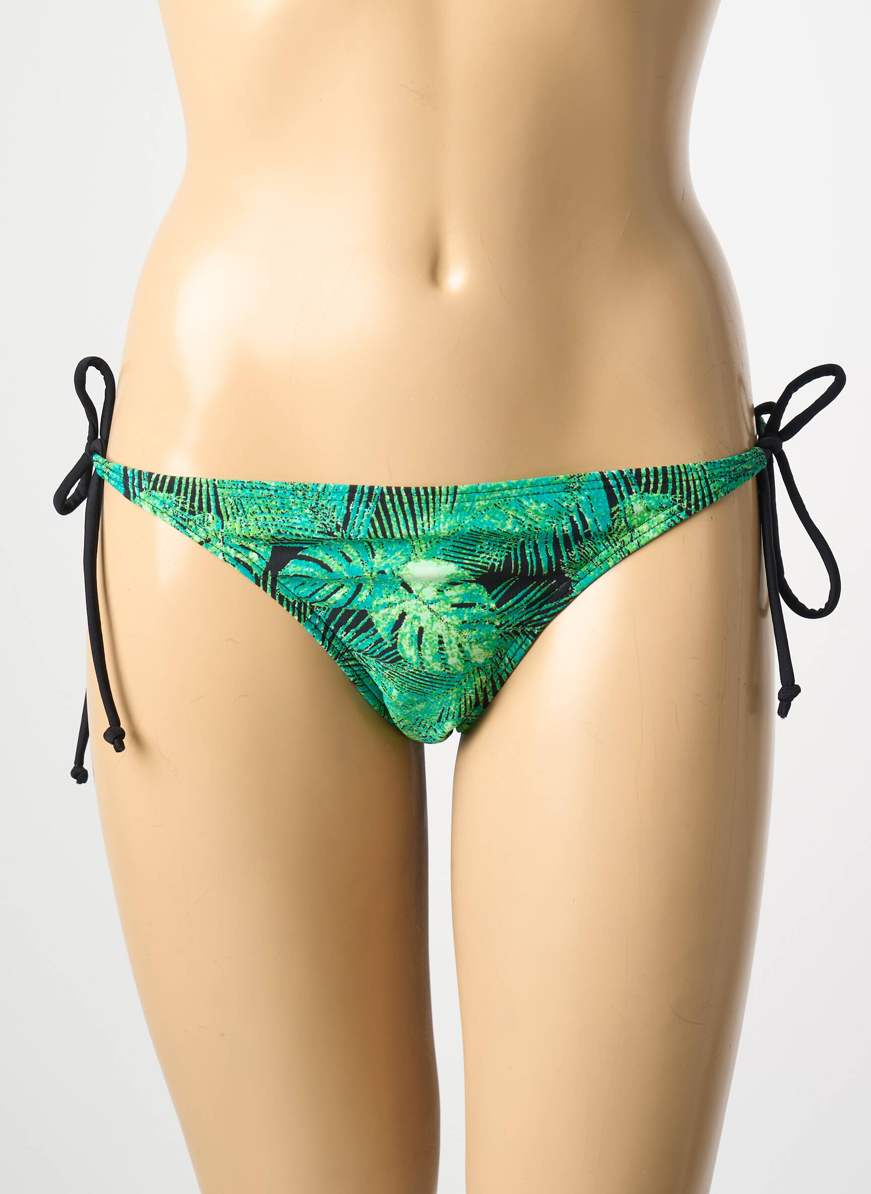 Maudymosi kelnaitės gėlių raštas bikini žalias PIECES moteris