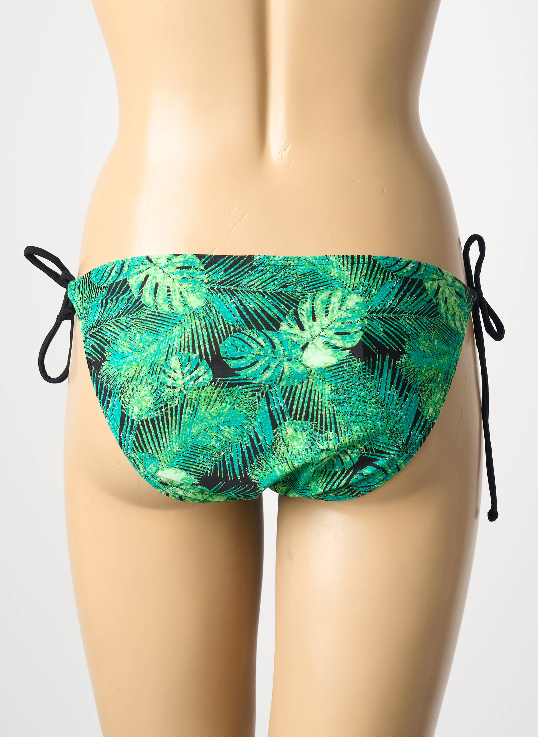 Maudymosi kelnaitės gėlių raštas bikini žalias PIECES moteris