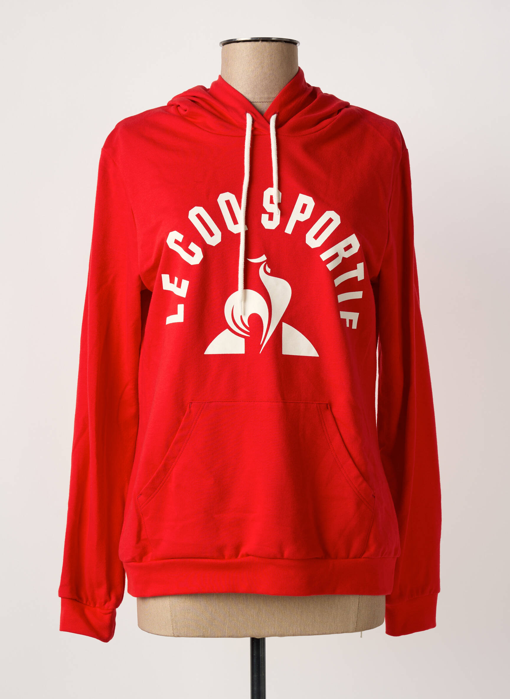 Kapišonas floqué serigrafija ilgos rankovės raudona LE COQ SPORTIF moteris