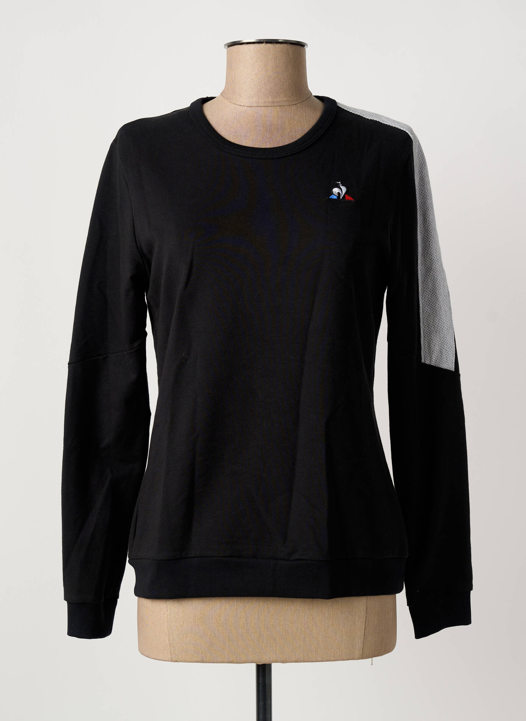 Mikroskopas siuvinėjimas ilgos rankovės juodas LE COQ SPORTIF moteris