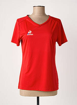 T-marškinys col v trumpas rankovės raudona LE COQ SPORTIF moteris