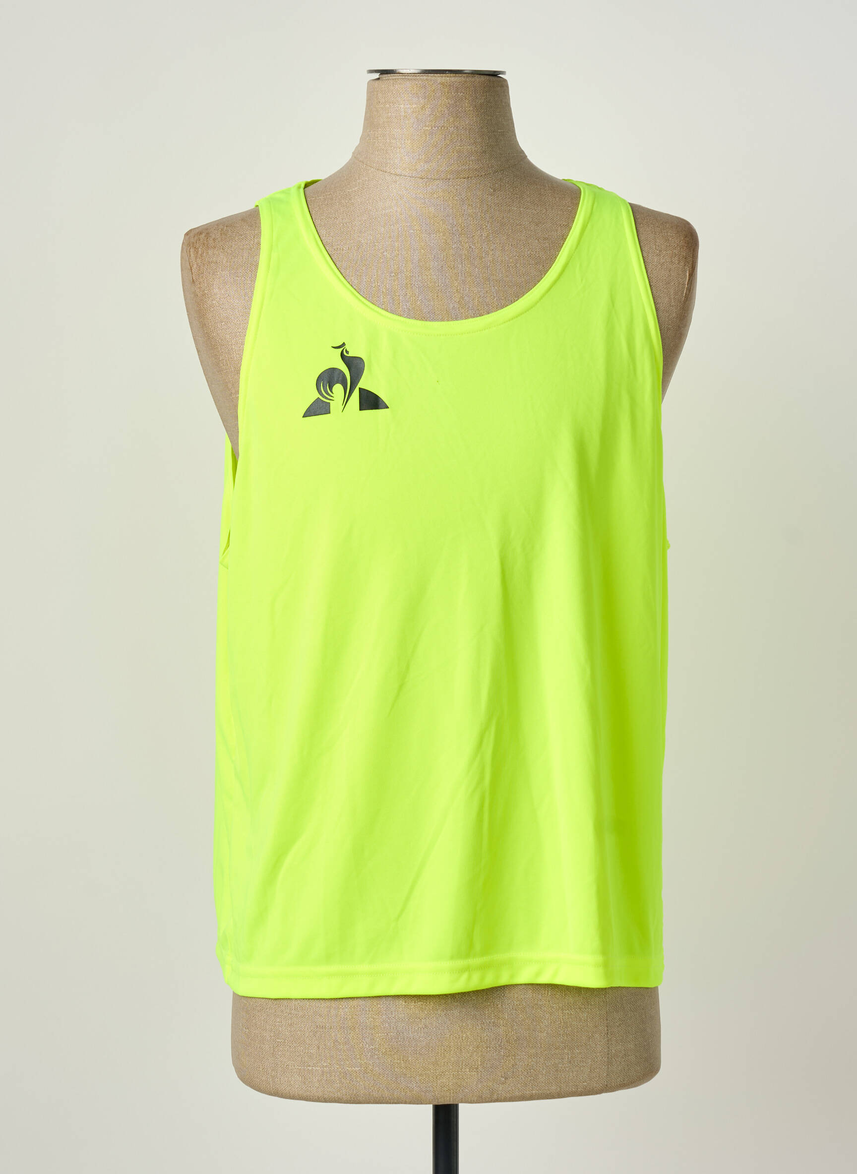 Marškiniai be rankovių centrinė iškirptė be rankų geltona LE COQ SPORTIF vyras