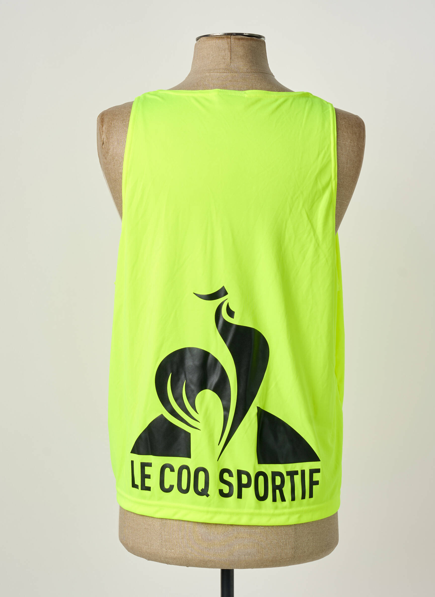 Marškiniai be rankovių centrinė iškirptė be rankų geltona LE COQ SPORTIF vyras
