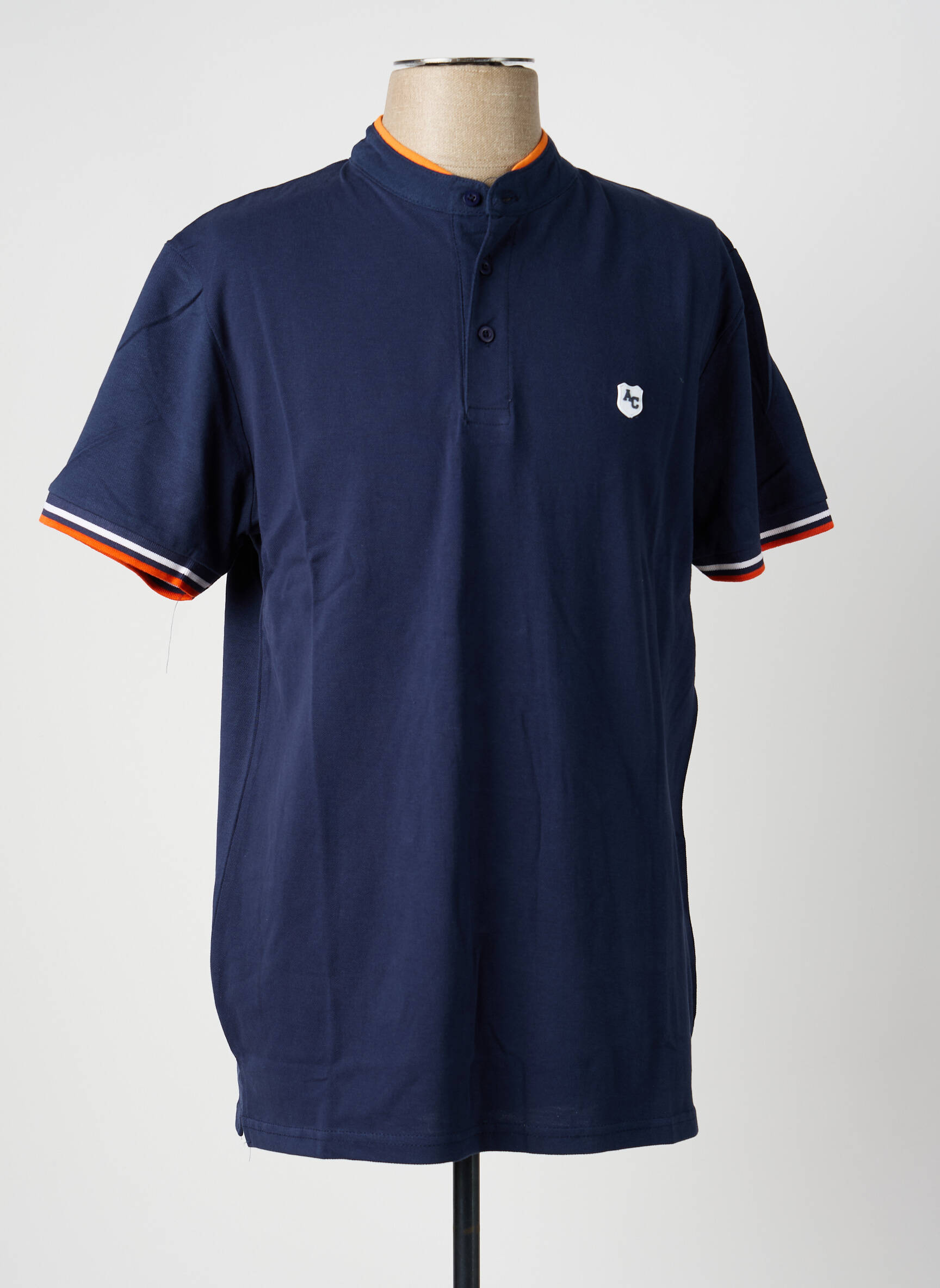 Polo tiesi kirpimas trumpas rankovės mėlyna AMERICAN APPAREL vyras