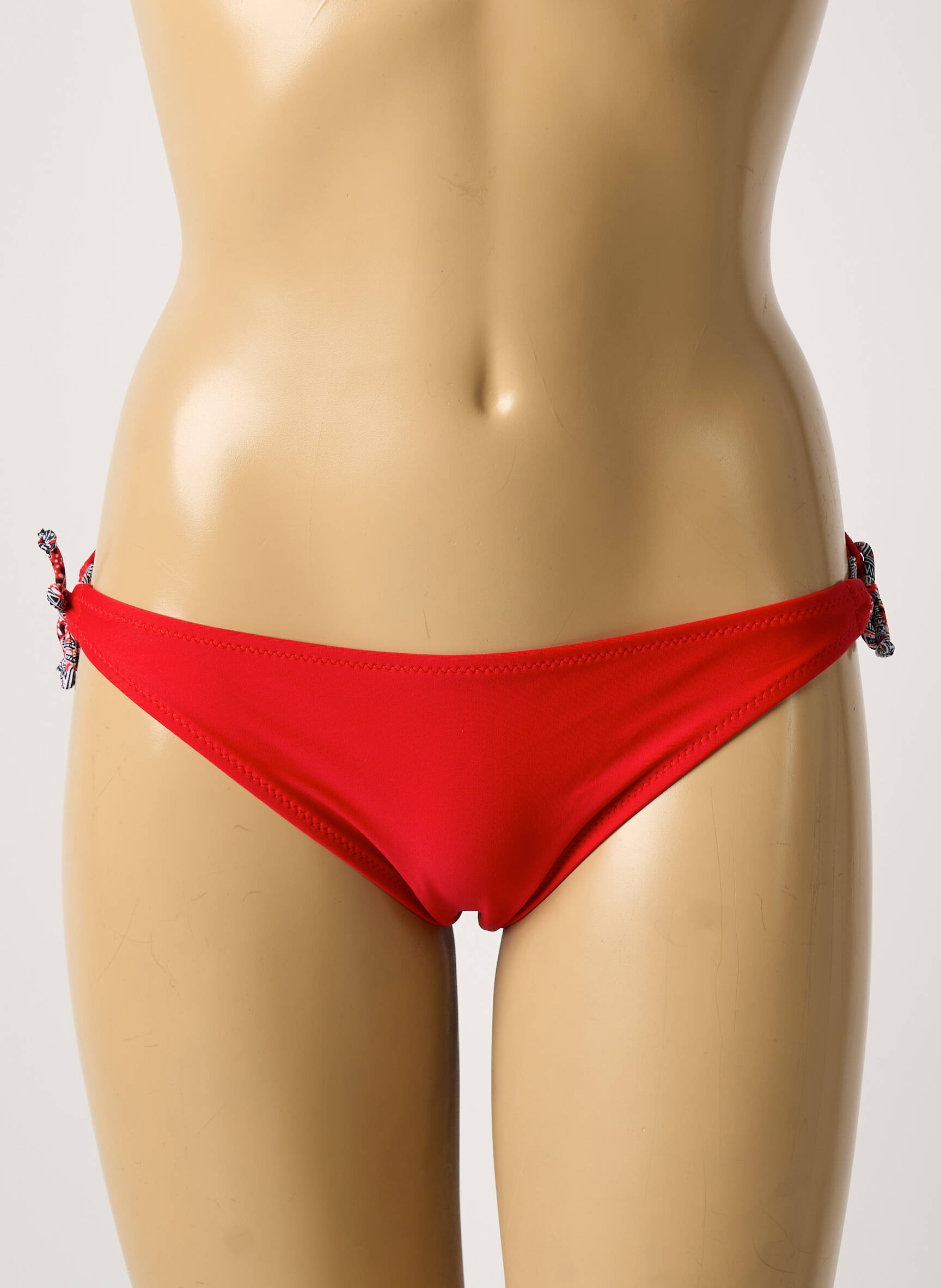 Maudymosi kelnaitės satino audinys bikini raudona MARINE moteris