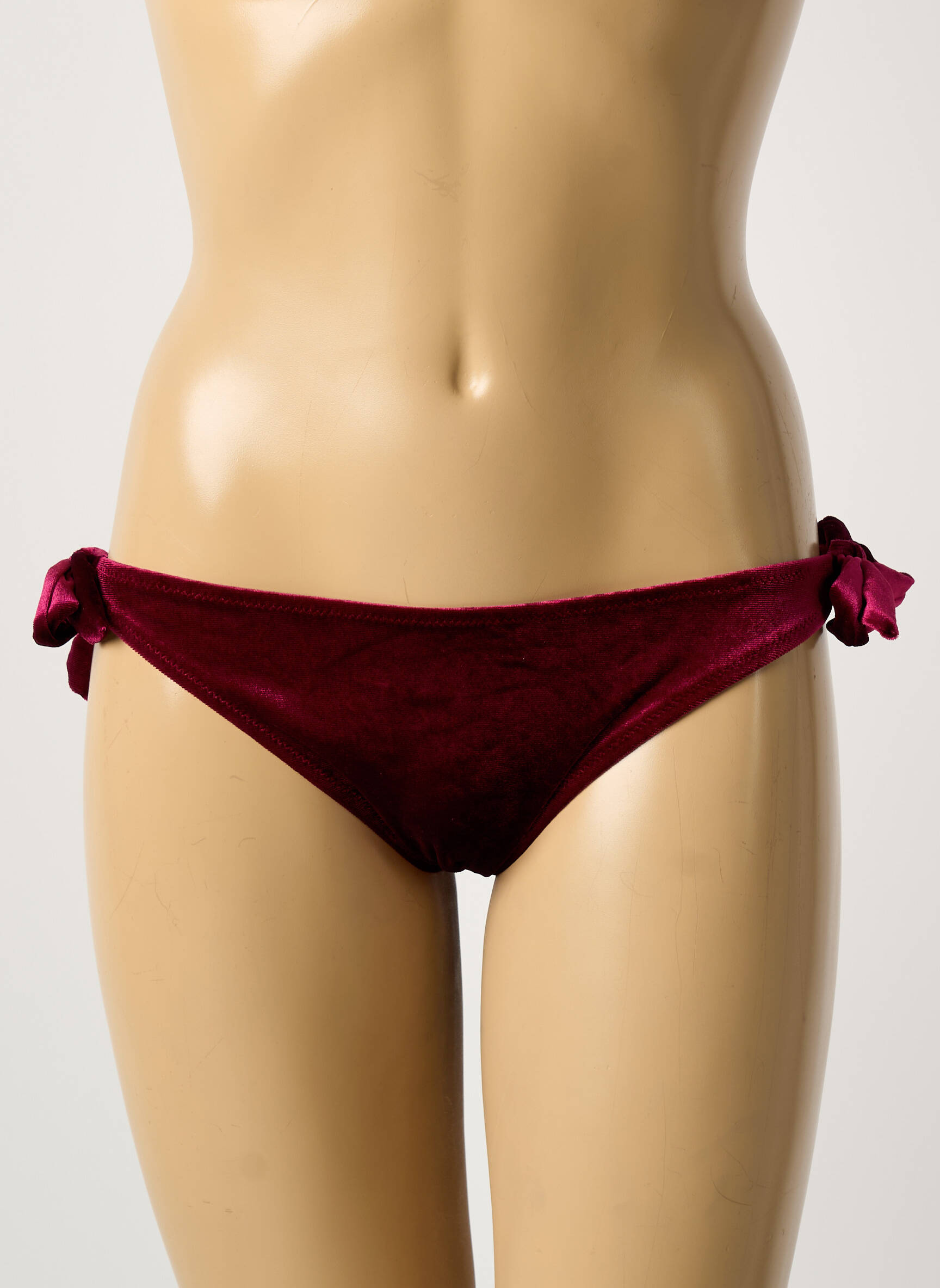 Maudymosi kelnaitės satino efektas bikini raudona H.NATHALIE moteris