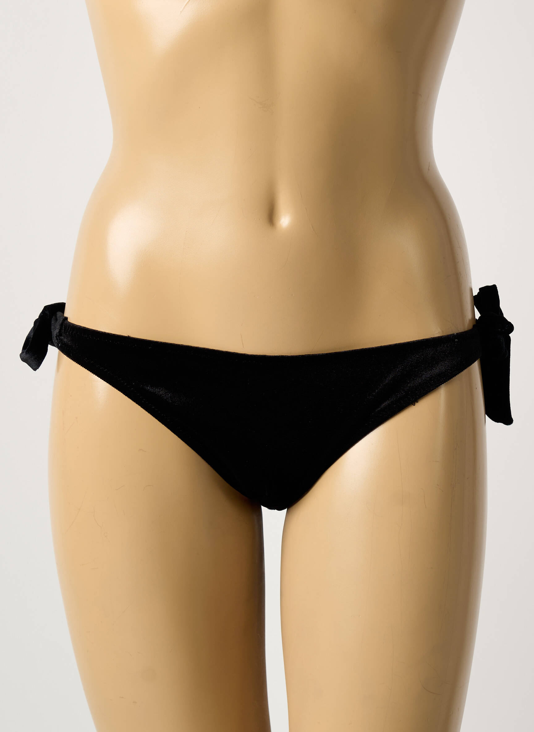Maudymosi kelnaitės satino efektas bikini juodas H.NATHALIE moteris
