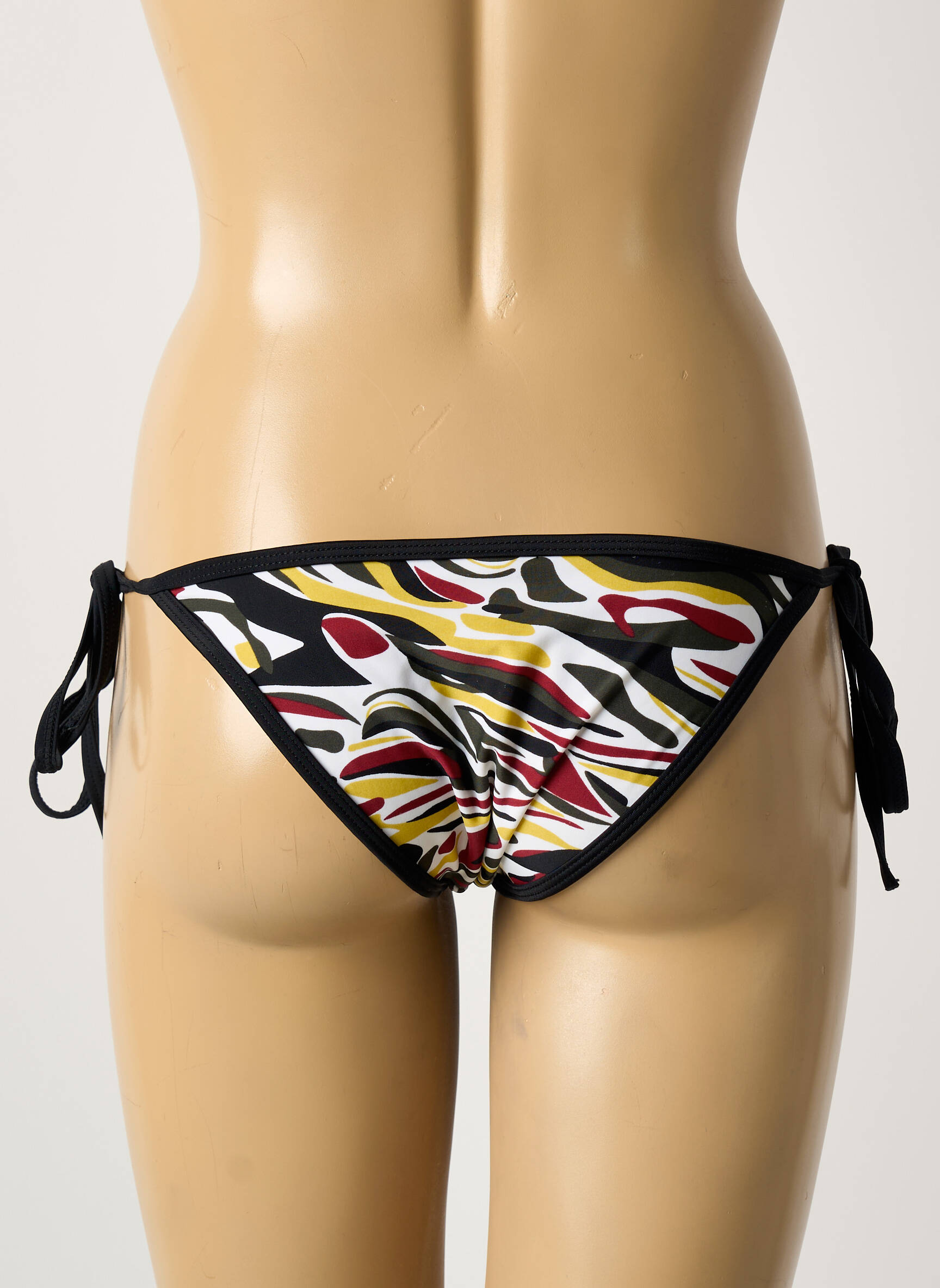 Maudymosi kelnaitės satino audinys bikini juodas H.NATHALIE moteris