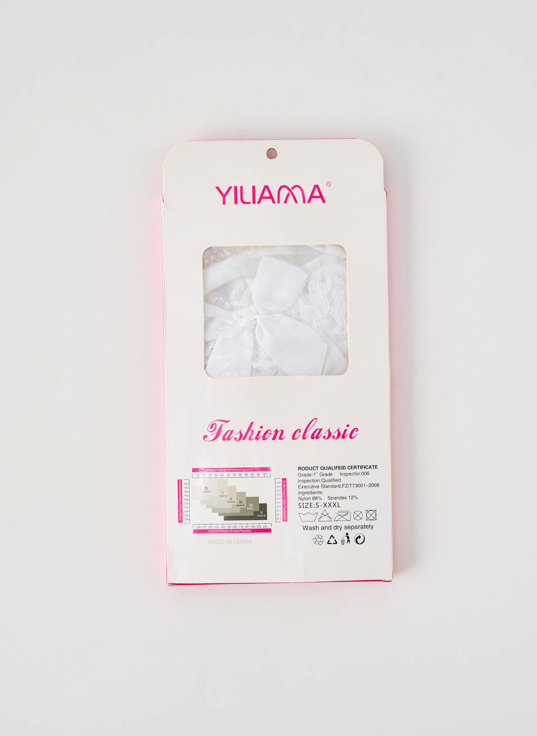 Bas kojinių tvirtinimo dirželių laikymas baltas FASHION CLASSIC moteris