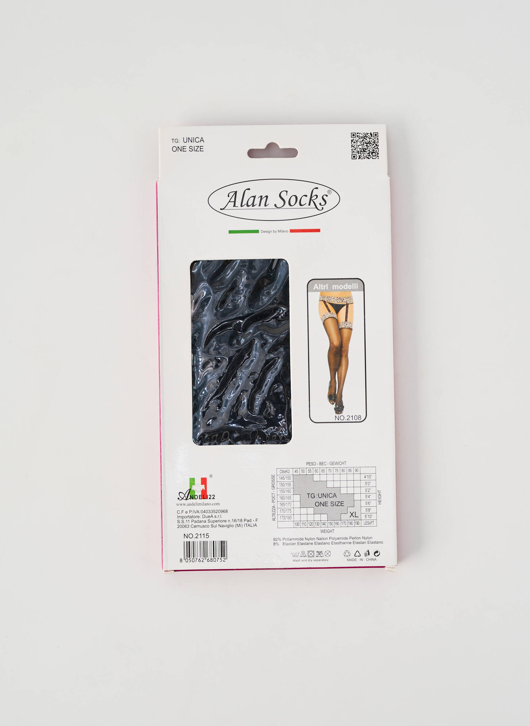 Bas fantazijos raštas juodas ALAN SOCKS moteris