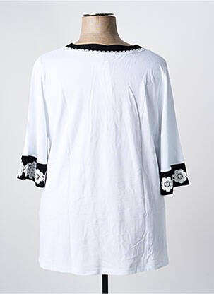 Ilgų rankovių tunika col v baltas ALEXANDER & JACOB moteris